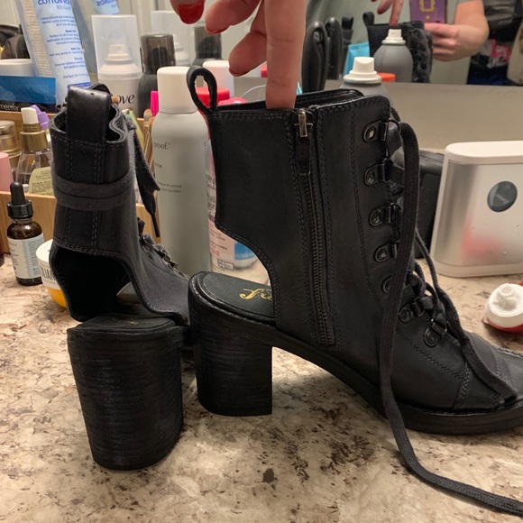 Free People City of Lights Lace Up Boot Heel - Picture 6 of 6